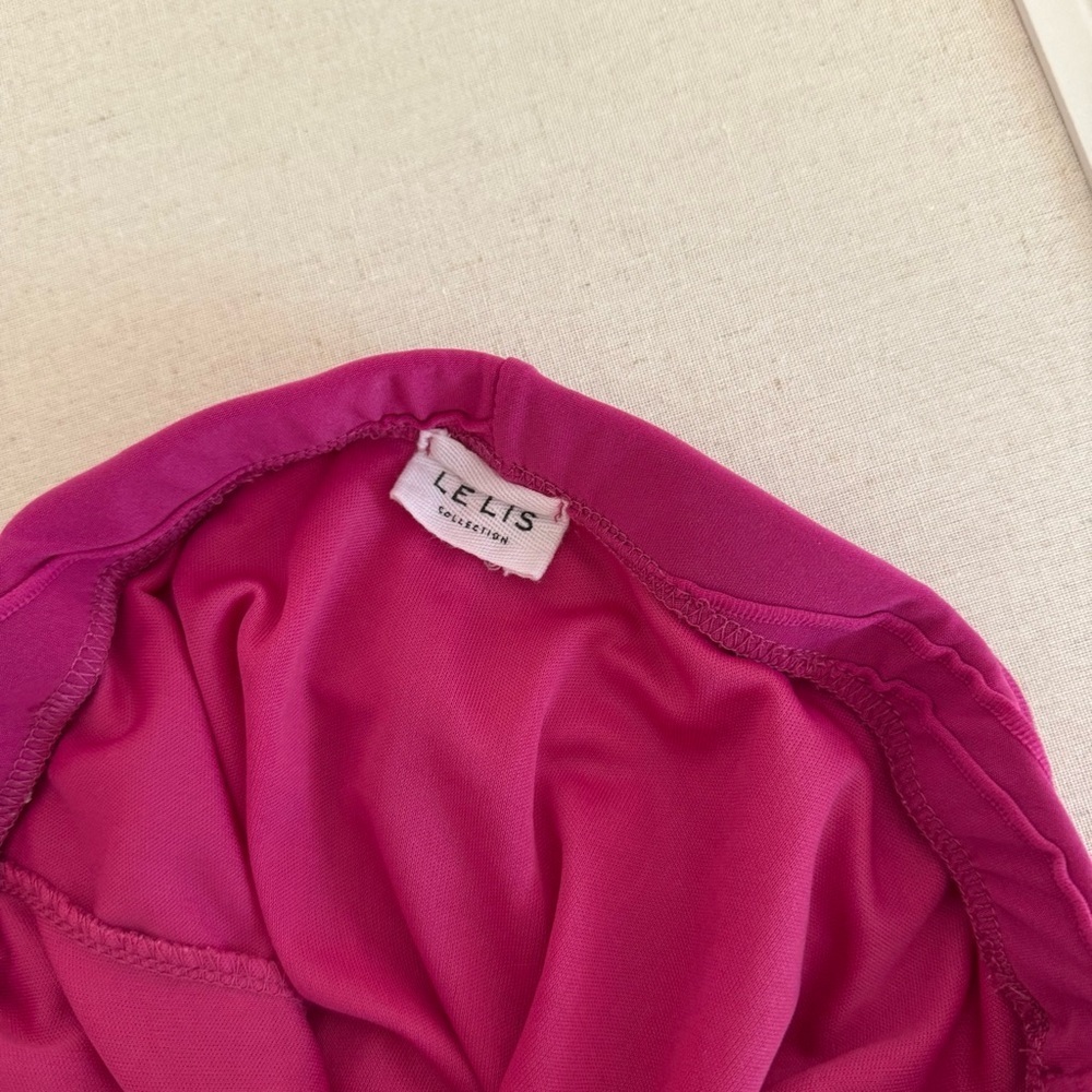 Le Lis Cora Dress Vibrant Pink Strapless Dress - Picture 5 of 8